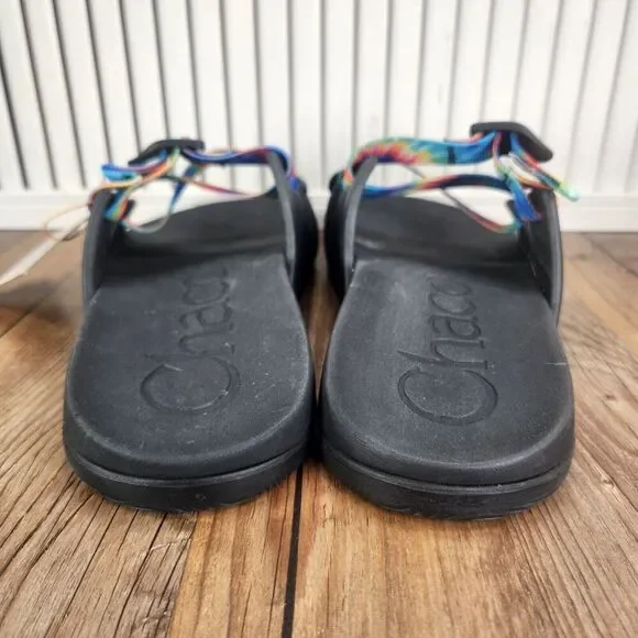 Chaco Chillos Slides Sandals Mens Sz 12 Black Tie Dye Hippie Beach Sun JCH108033 - Picture 4 of 12
